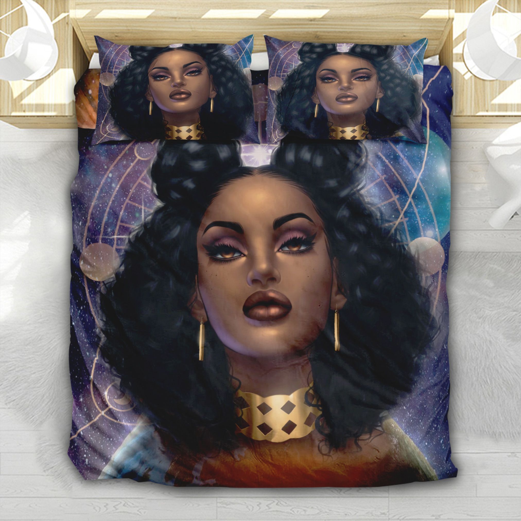 Mystic Black Woman Bedding Set