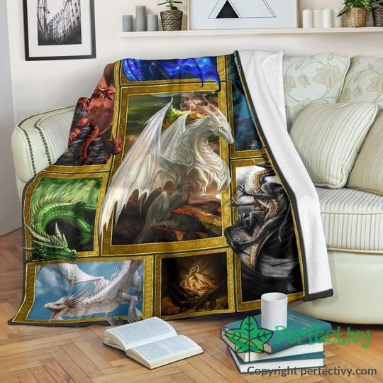 Mystic Dragon Sherpa Fleece Blanket