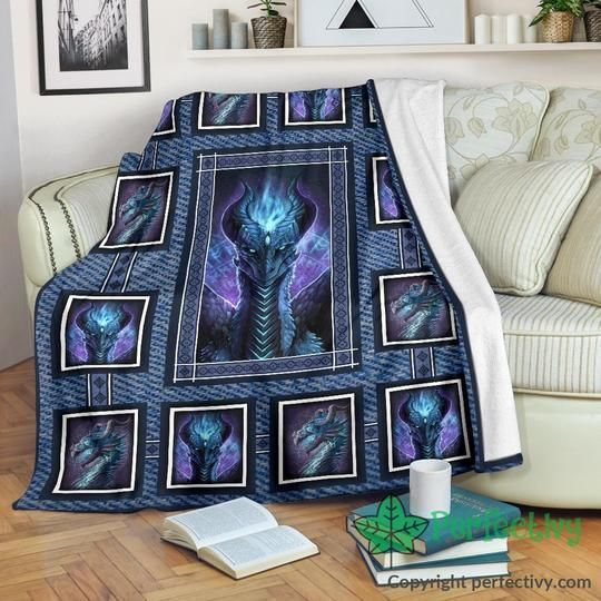 Mystic Face Dragon Sherpa Fleece Blanket