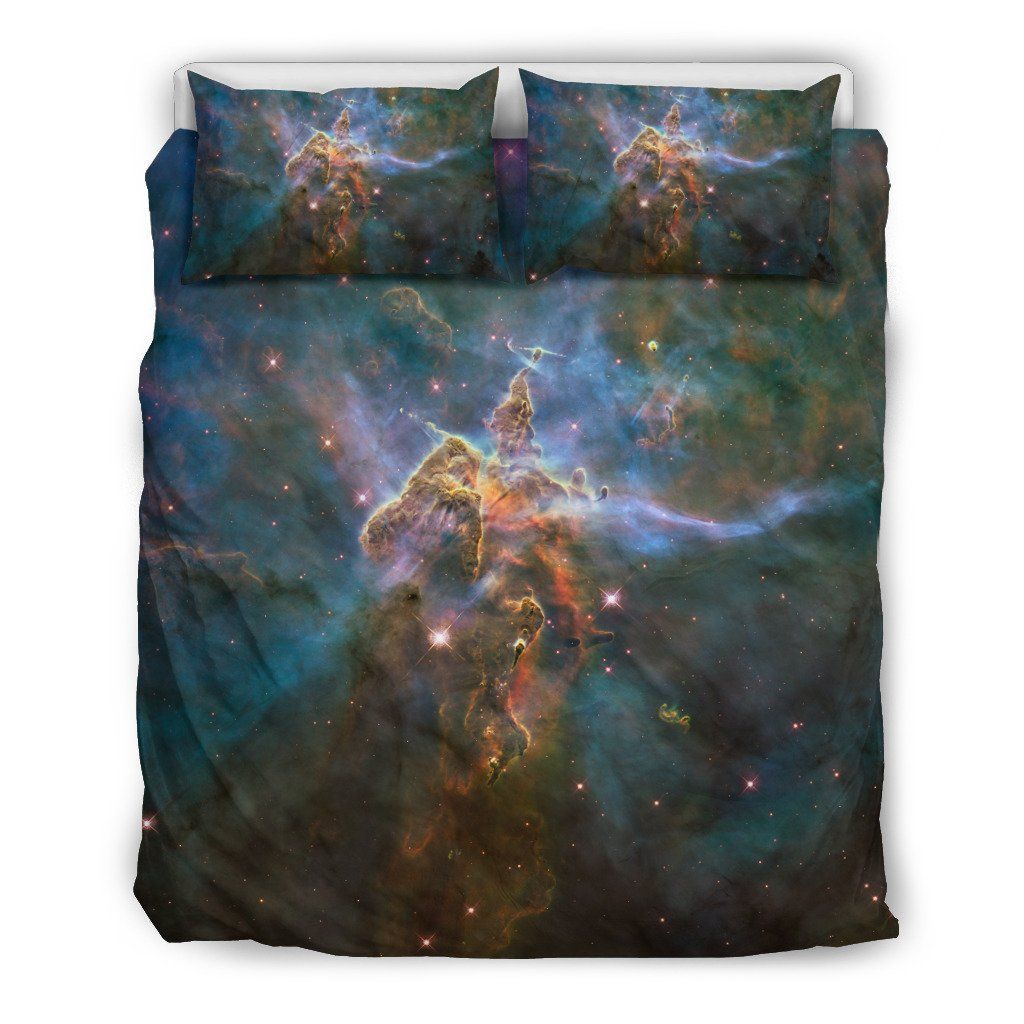 Mystic Mountain In Galaxy Printed Bedding Set