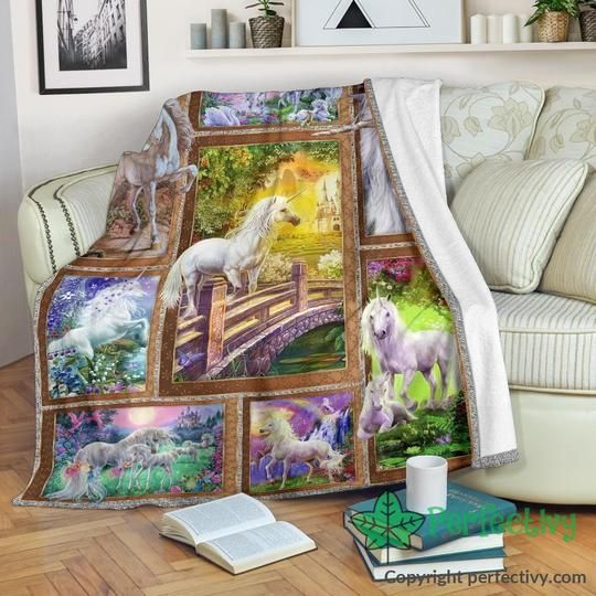 Mystic Unicorn Sherpa Fleece Blanket