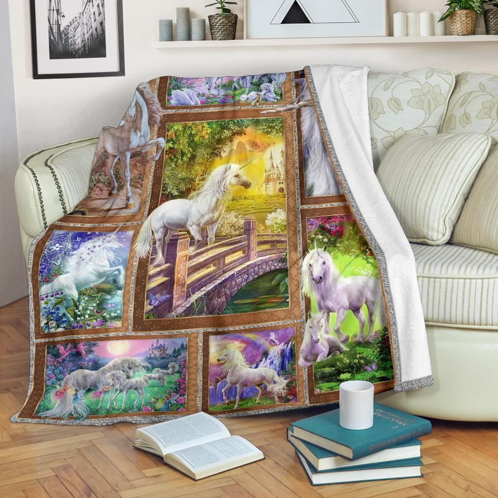 Mystic Unicorn Fleece Blanket Gift For Unicorn Lovers