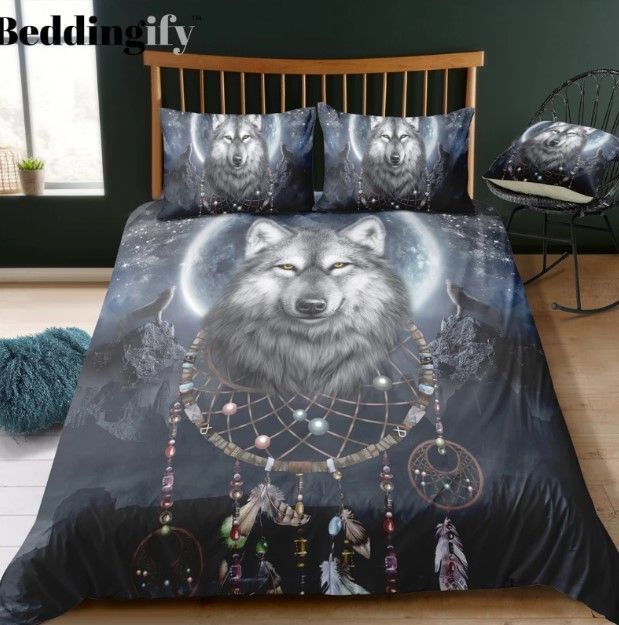 Mystic Wolf Dreamcatcher Bedding Set