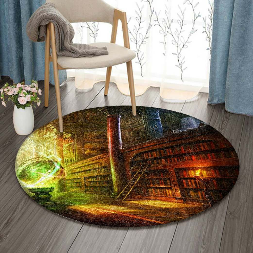 Mystical Library Round Carpet