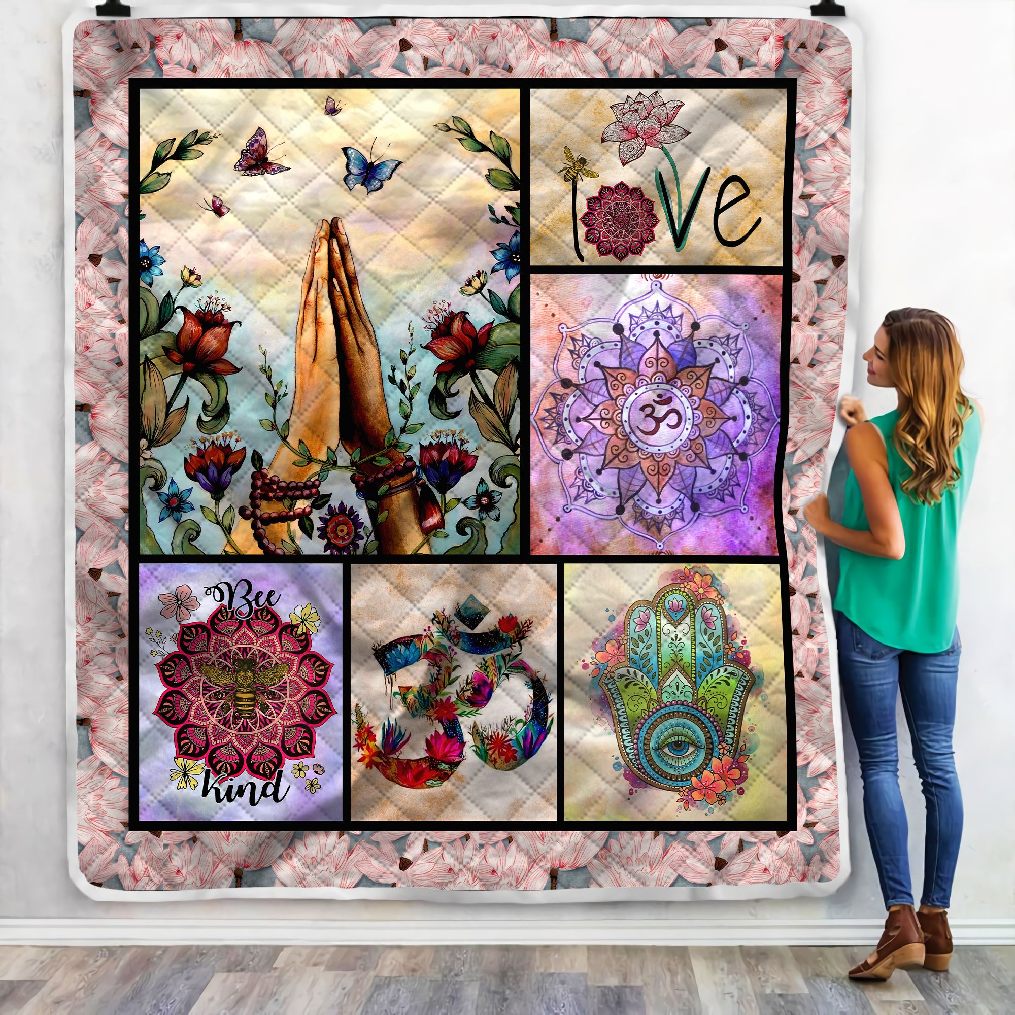 Namaste Love Fleece Blanket