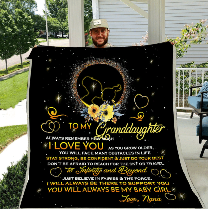 Nana  Gift For Granddaughter Fleece Blanket Always Be My Baby