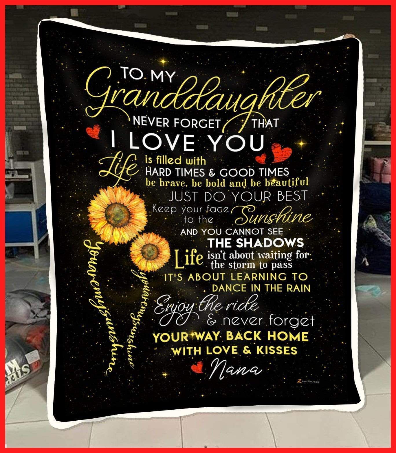 Nana Gift For Granddaughter Never Forget Your Way Back Home Blanket