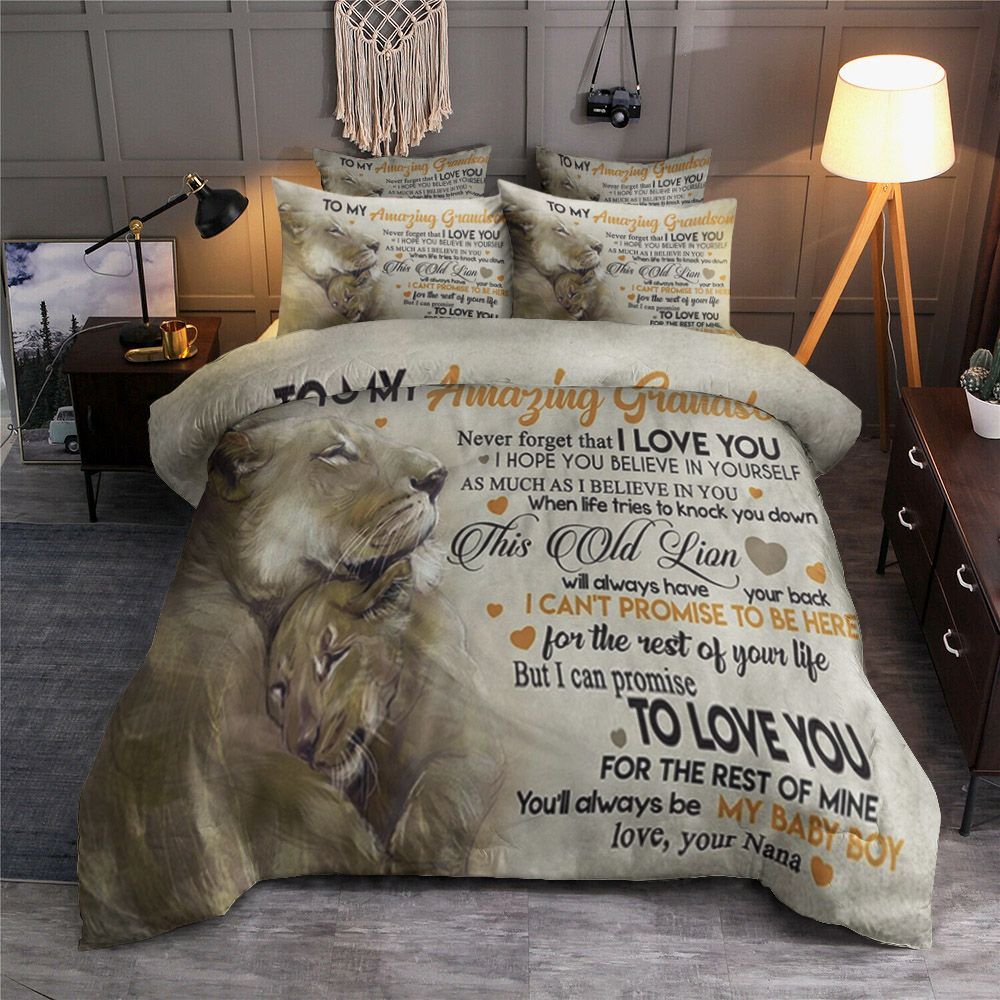 Nana To Grandson Lion Bedding Set