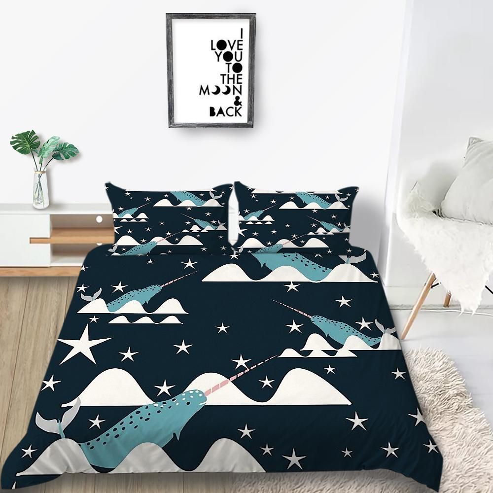 Narwhal Fantasy Stars Bedding Set
