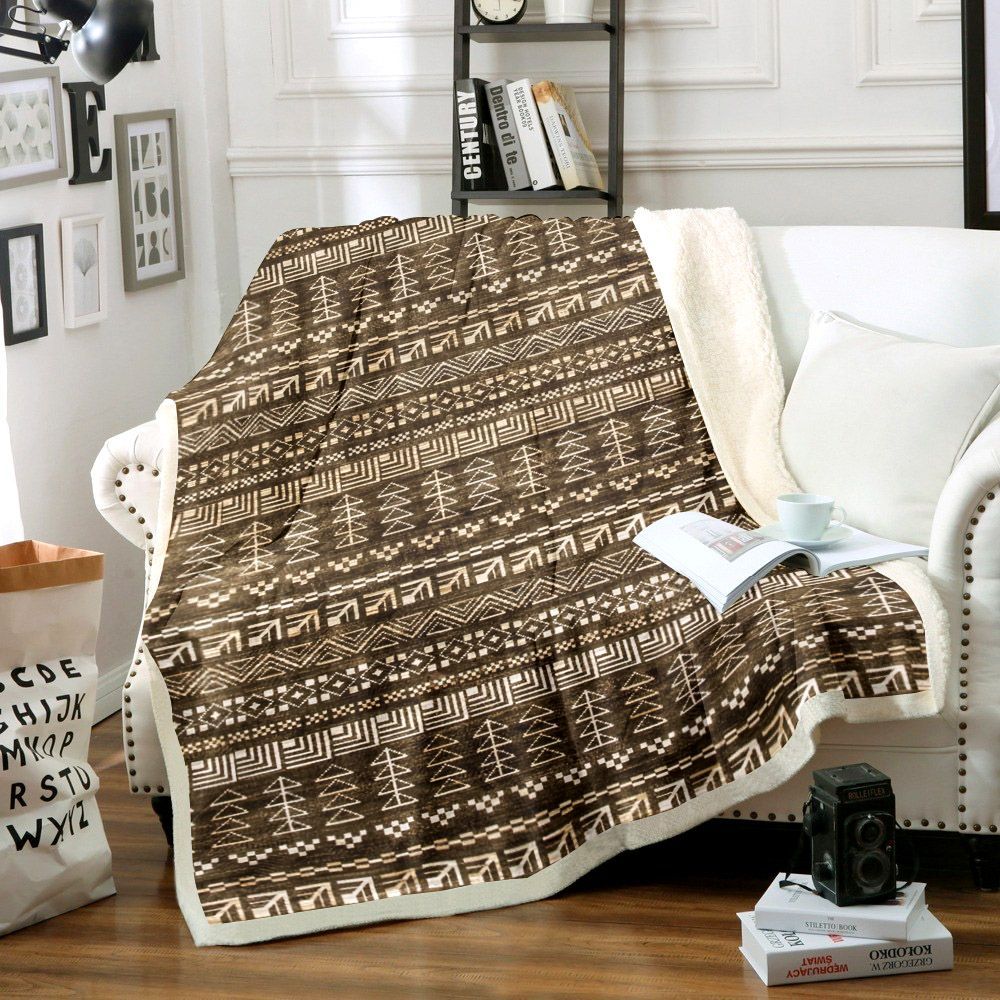 Native Sherpa Fleece Blanket