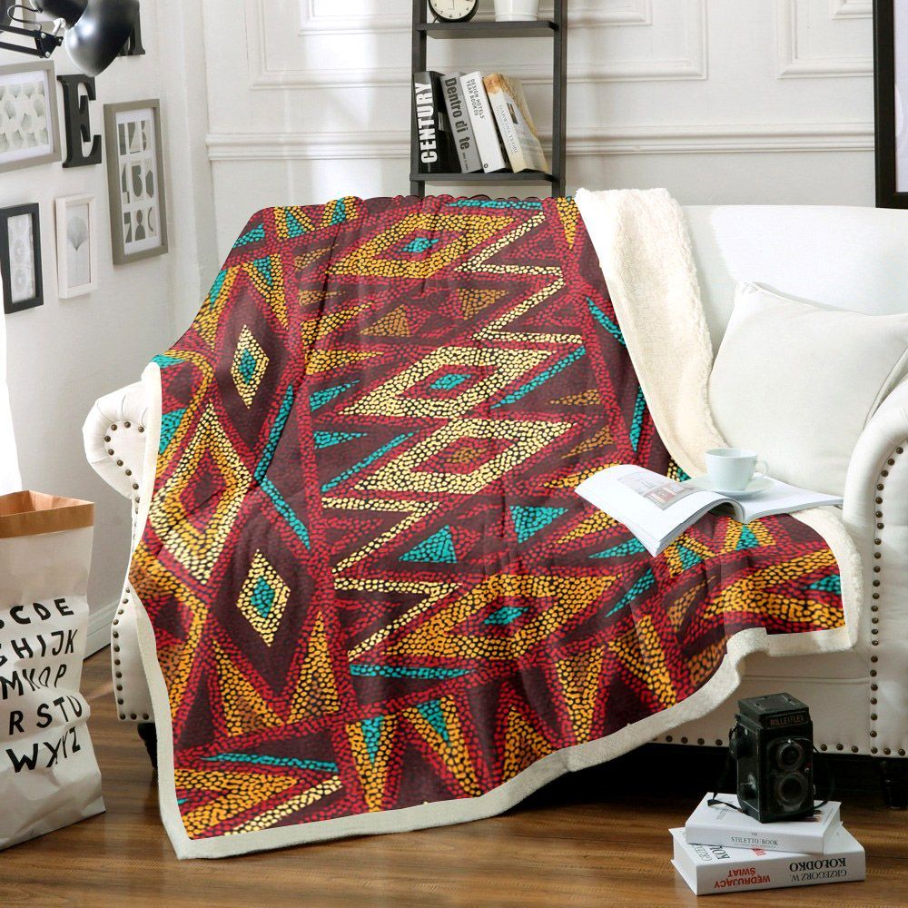 Native Sherpa Fleece Blanket
