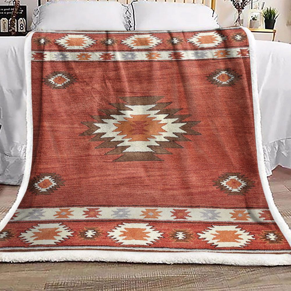 Native America Sherpa Fleece Blanket