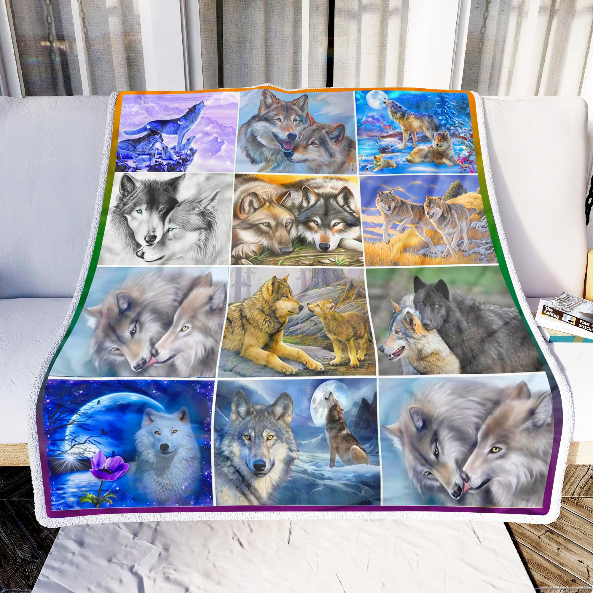 Native America Fox Fleece Blanket