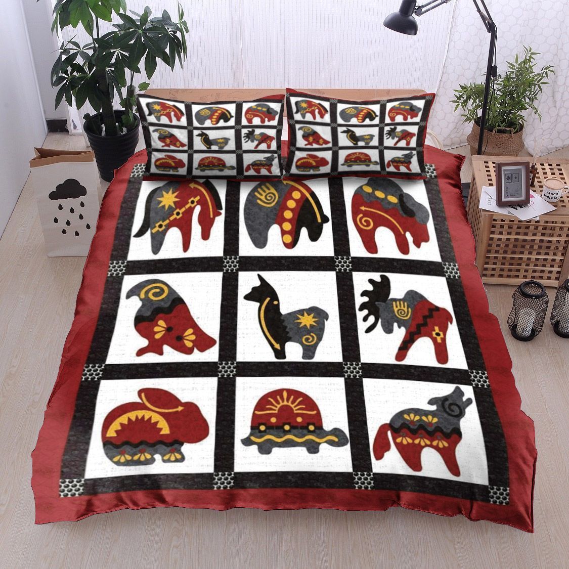 Native American Animals Bedding Set