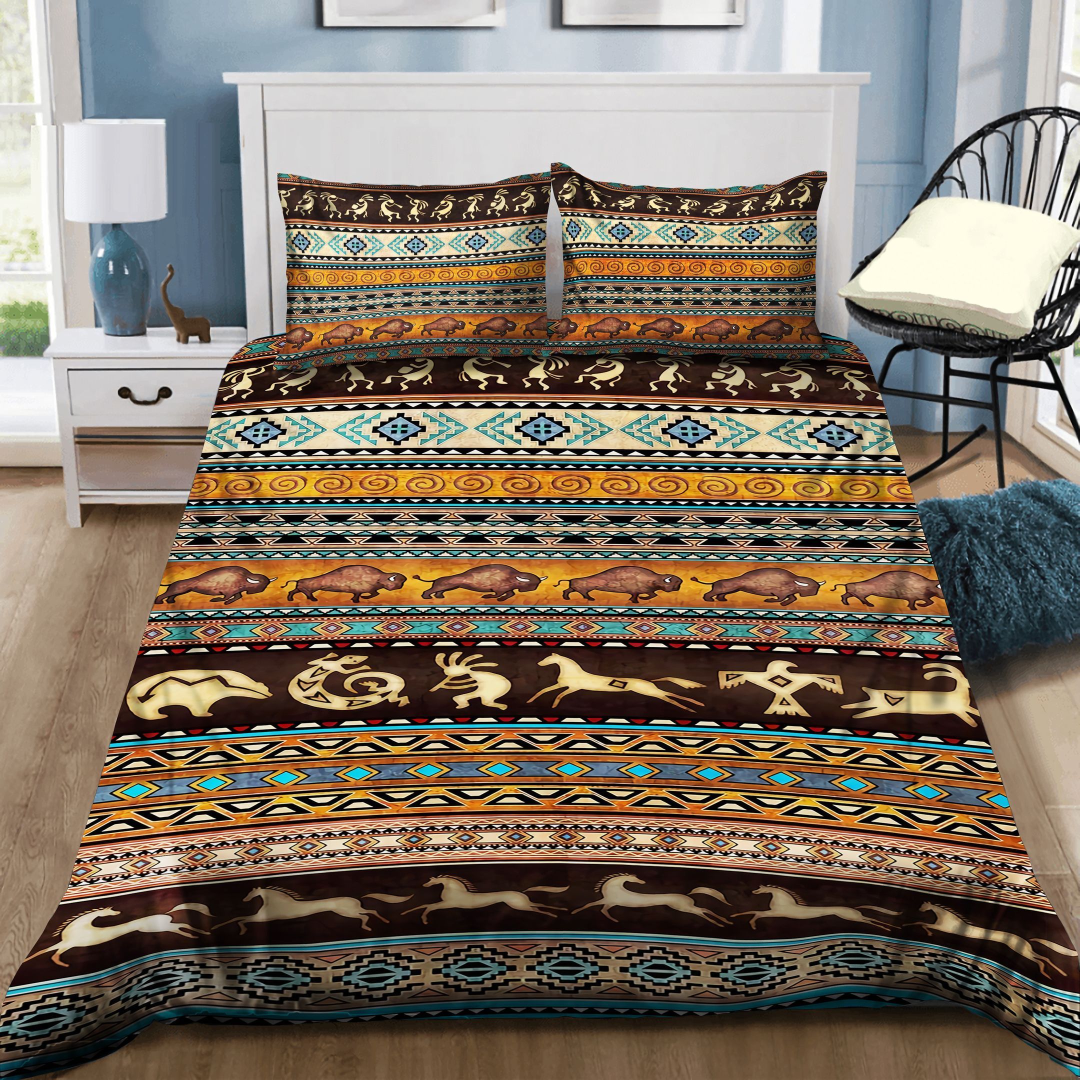 Native American Animals Bedding Set