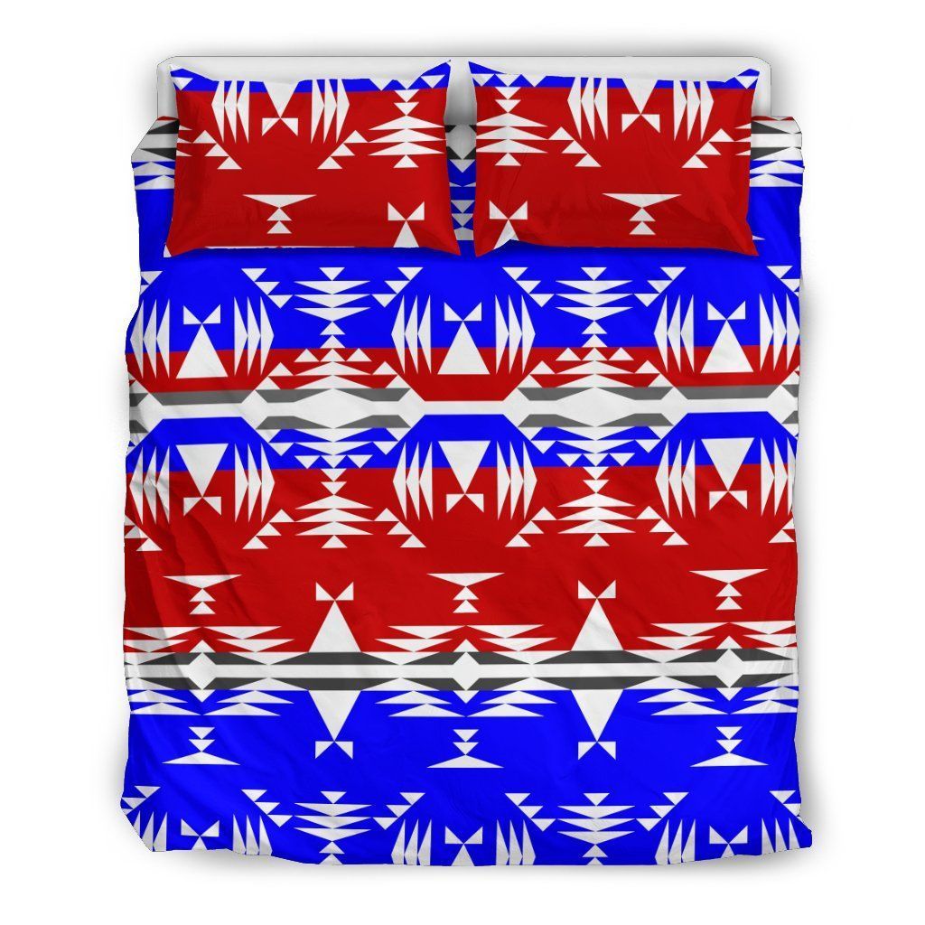 Native American Between The Mountains Veterans Bedding Set