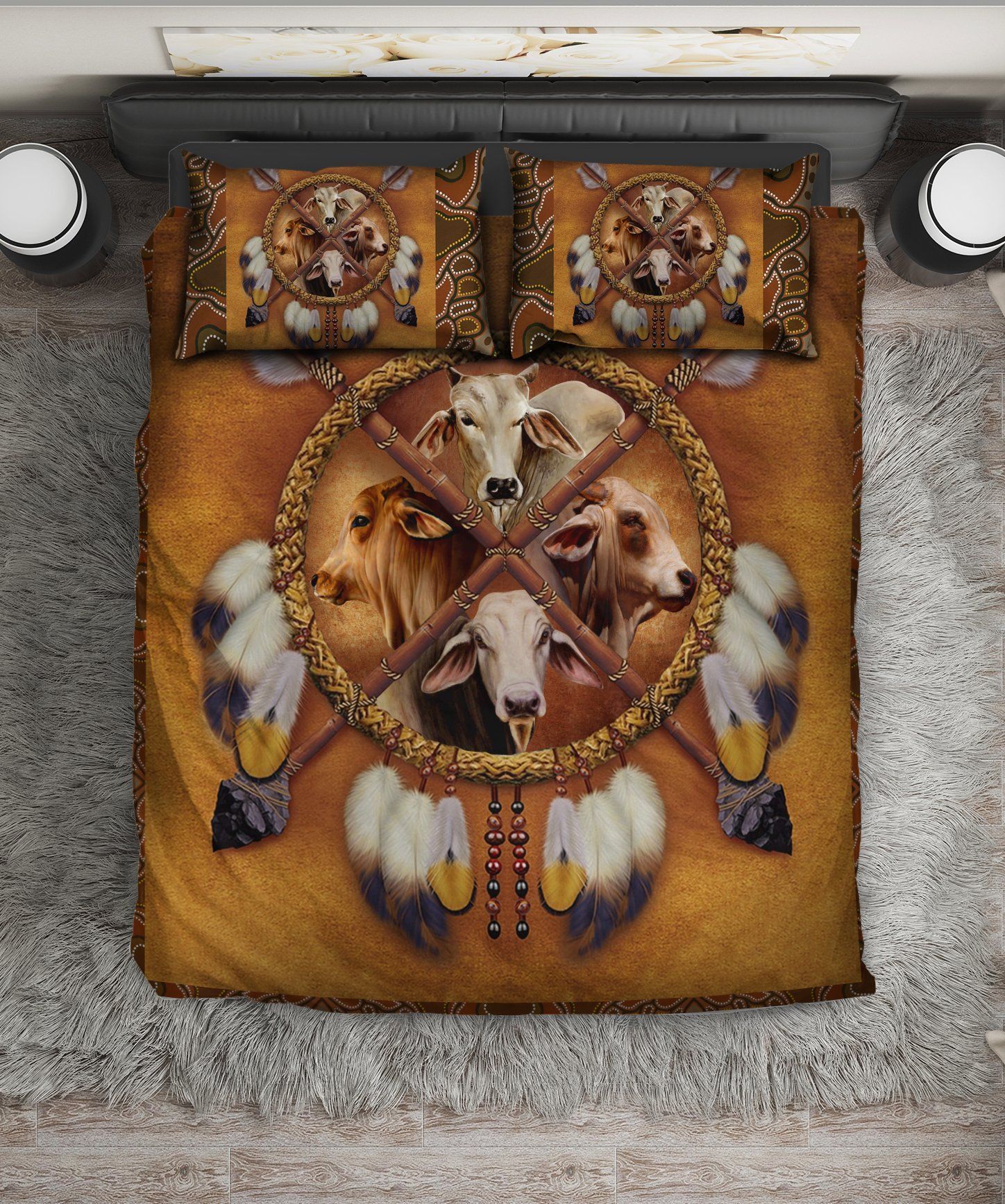 Native American Brahman Bedding Set