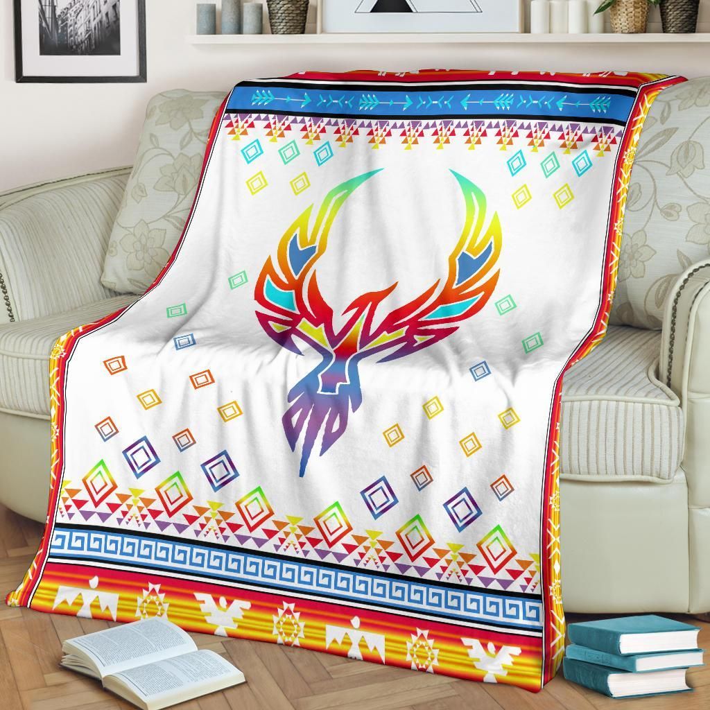 Native American Sherpa Fleece Blanket