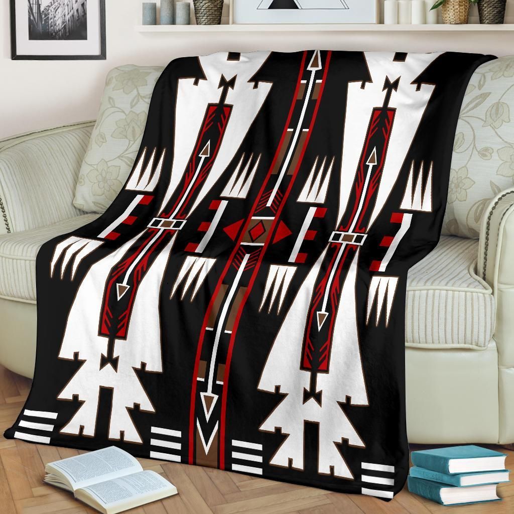 Native American Sherpa Fleece Blanket