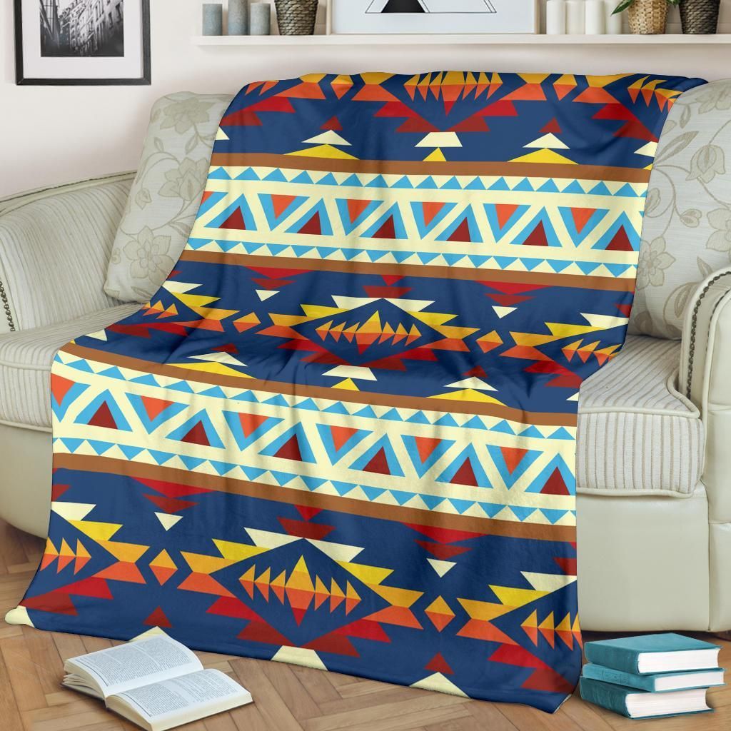 Native American Sherpa Fleece Blanket
