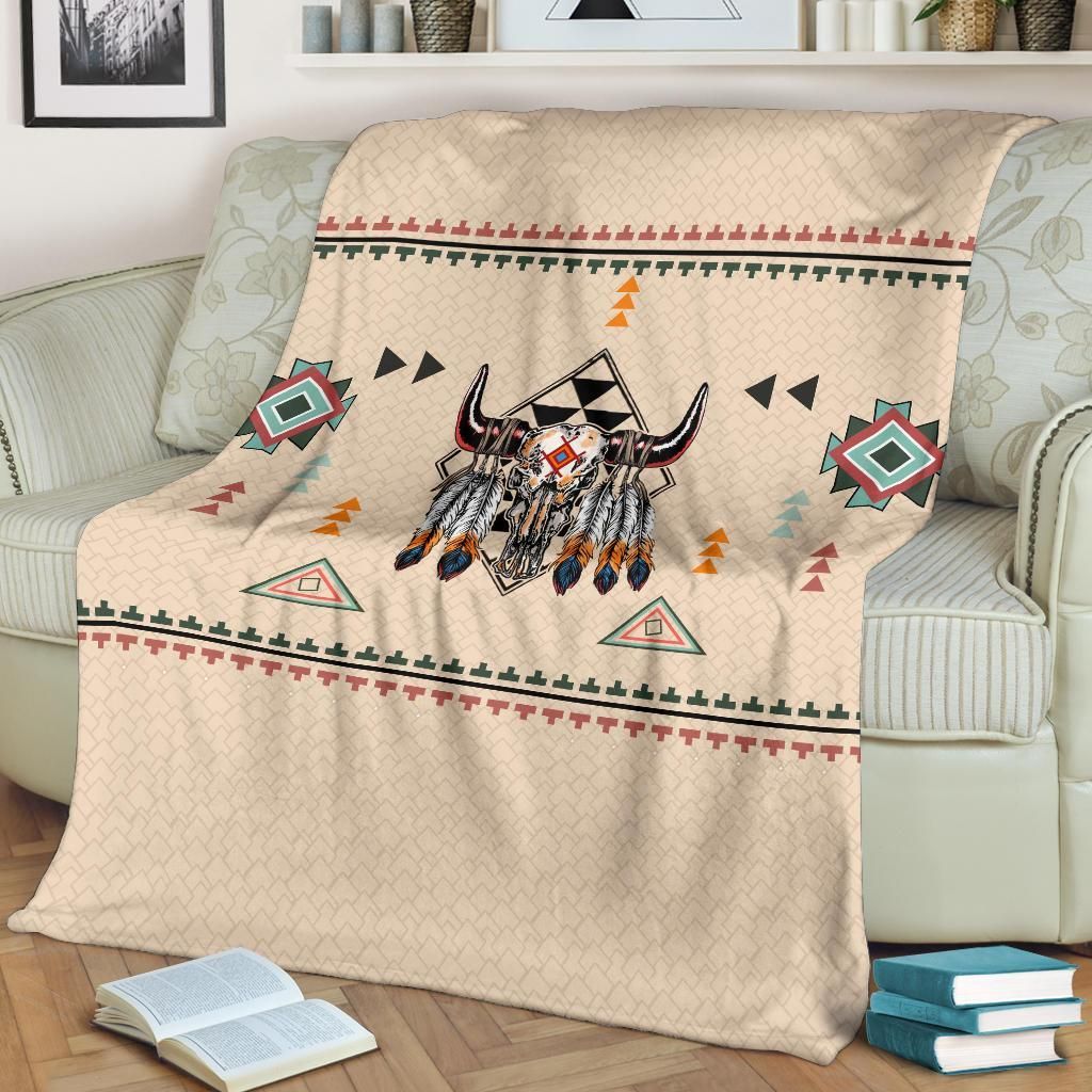 Native American Sherpa Fleece Blanket