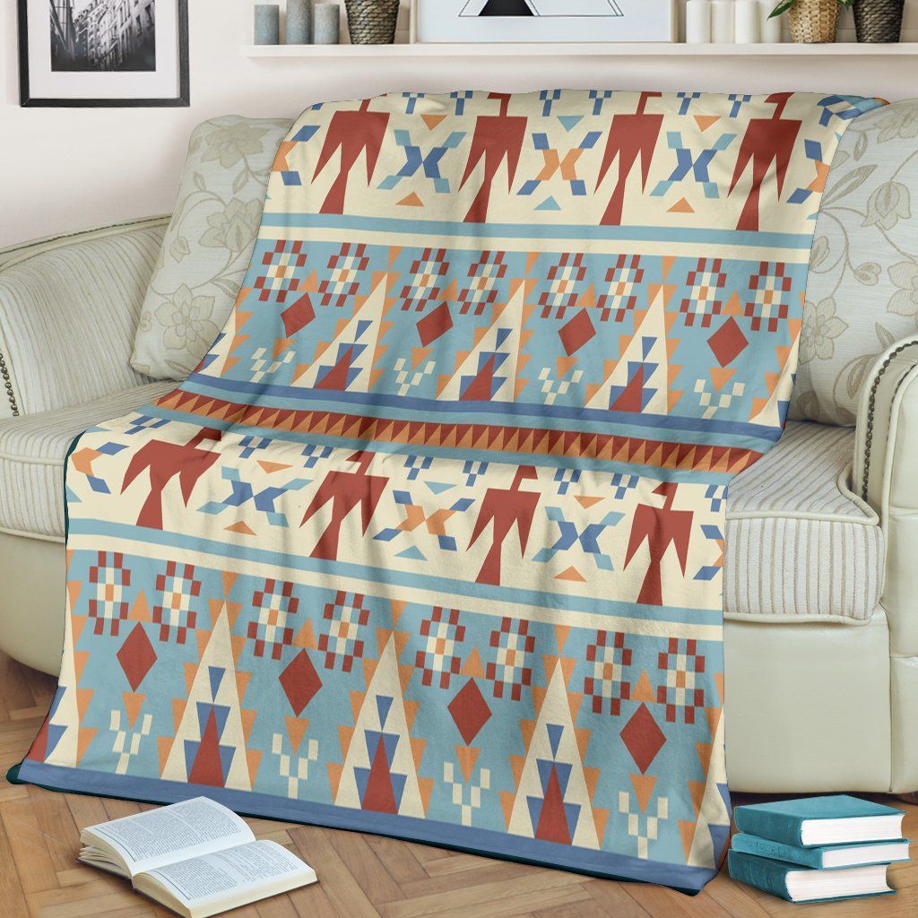 Native American Sherpa Fleece Blanket