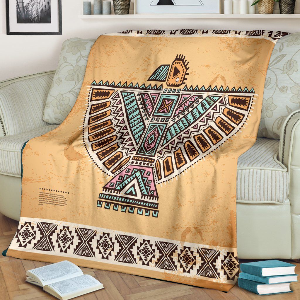 Native American Sherpa Fleece Blanket