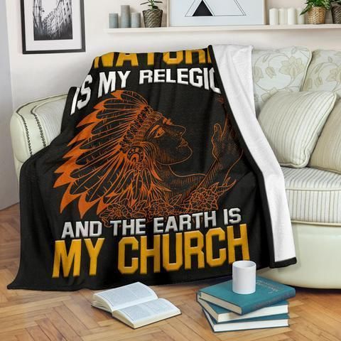 Native American Sherpa Fleece Blanket