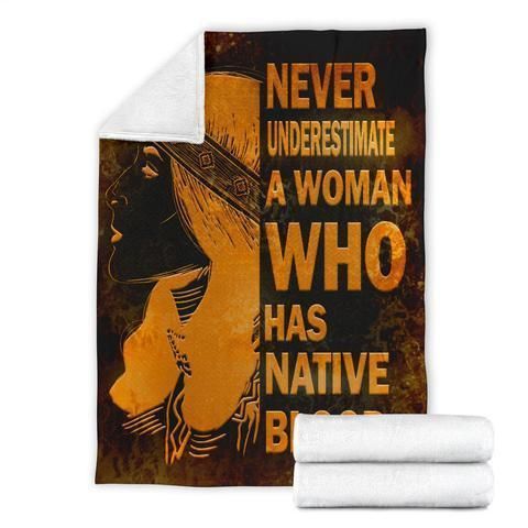 Native American Sherpa Fleece Blanket