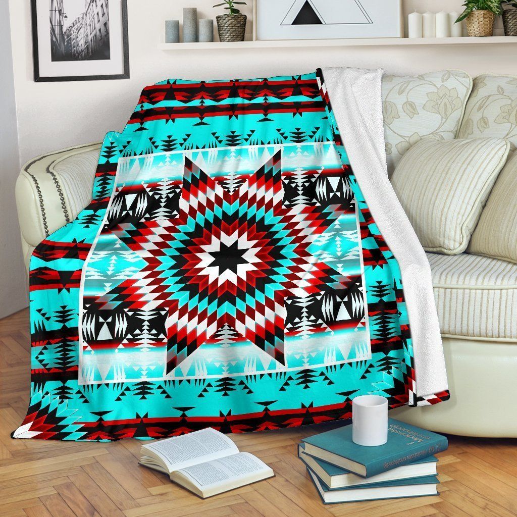 Native American Sherpa Fleece Blanket