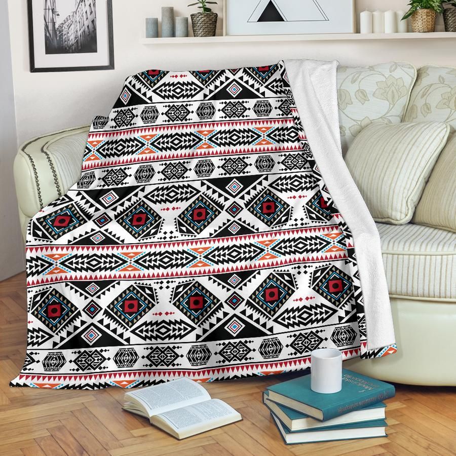 Native American Sherpa Fleece Blanket