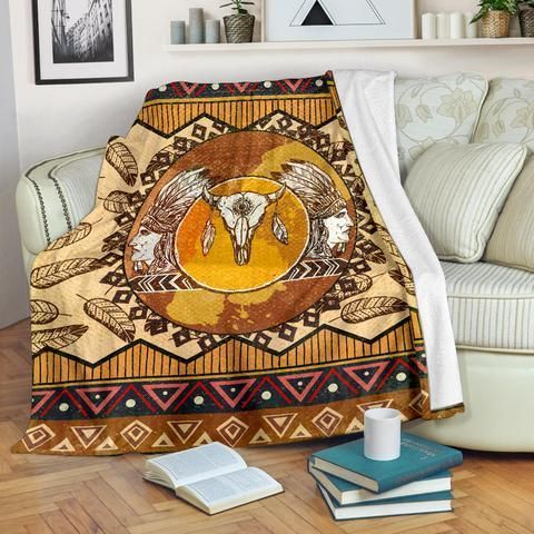Native American Sherpa Fleece Blanket