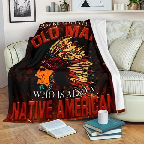 Native American Sherpa Fleece Blanket
