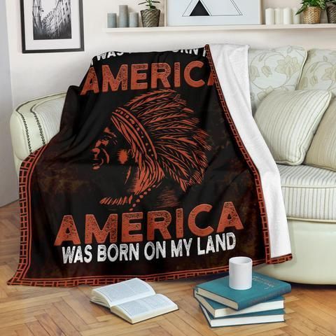 Native American Sherpa Fleece Blanket