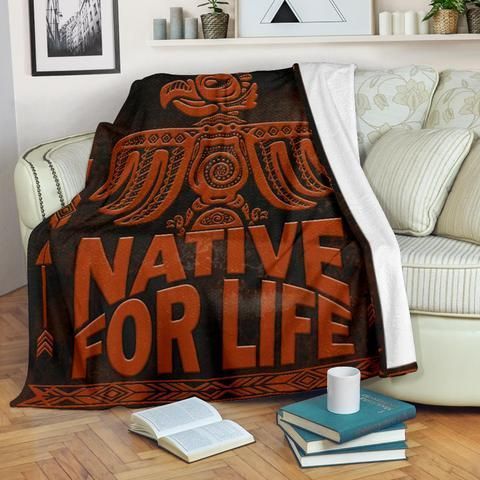 Native American Sherpa Fleece Blanket