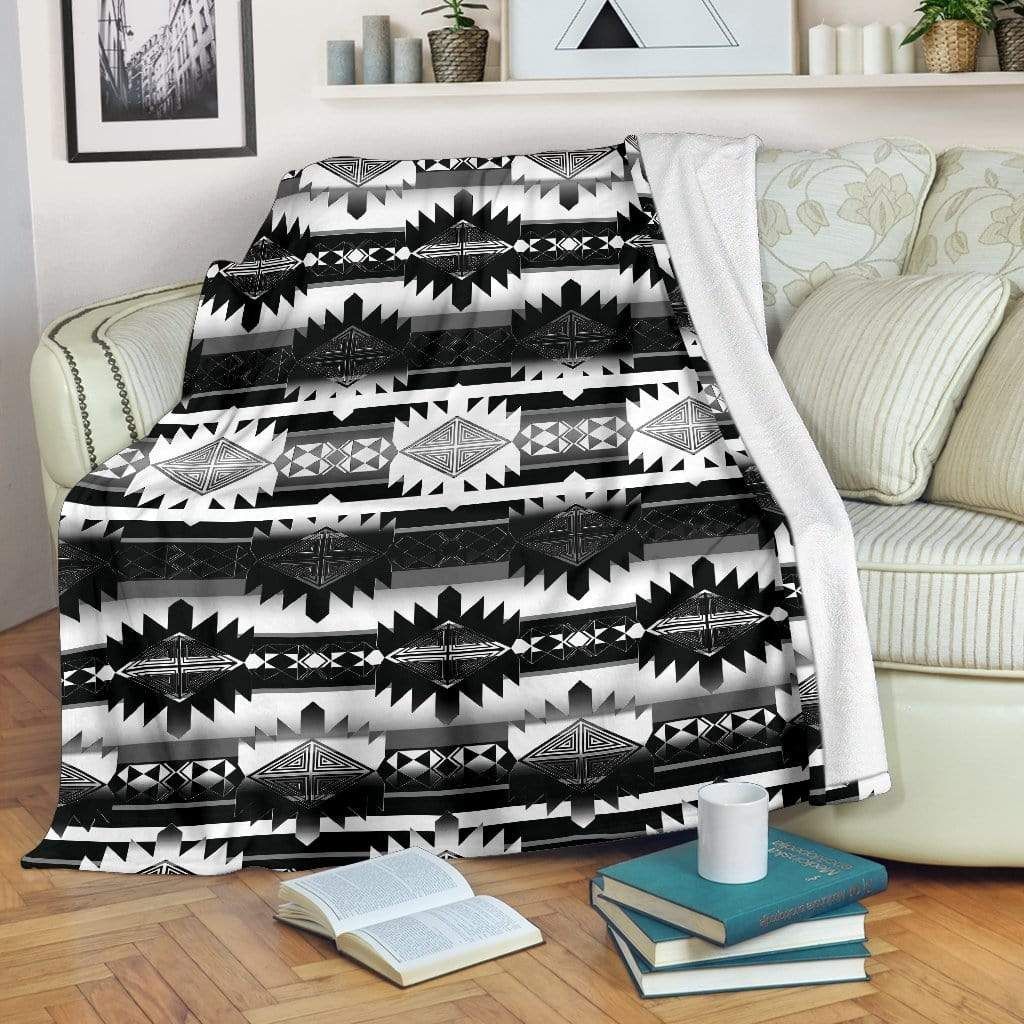 Native American Sherpa Fleece Blanket