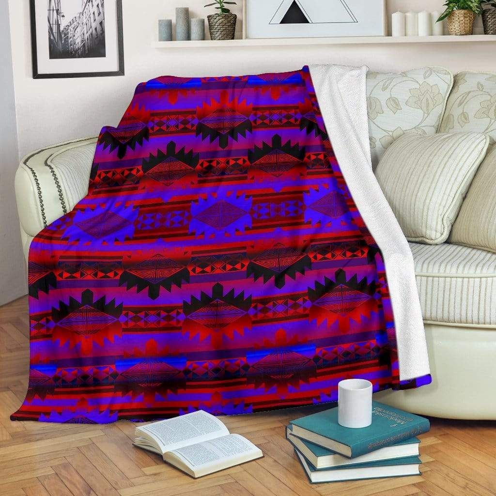 Native American Sherpa Fleece Blanket
