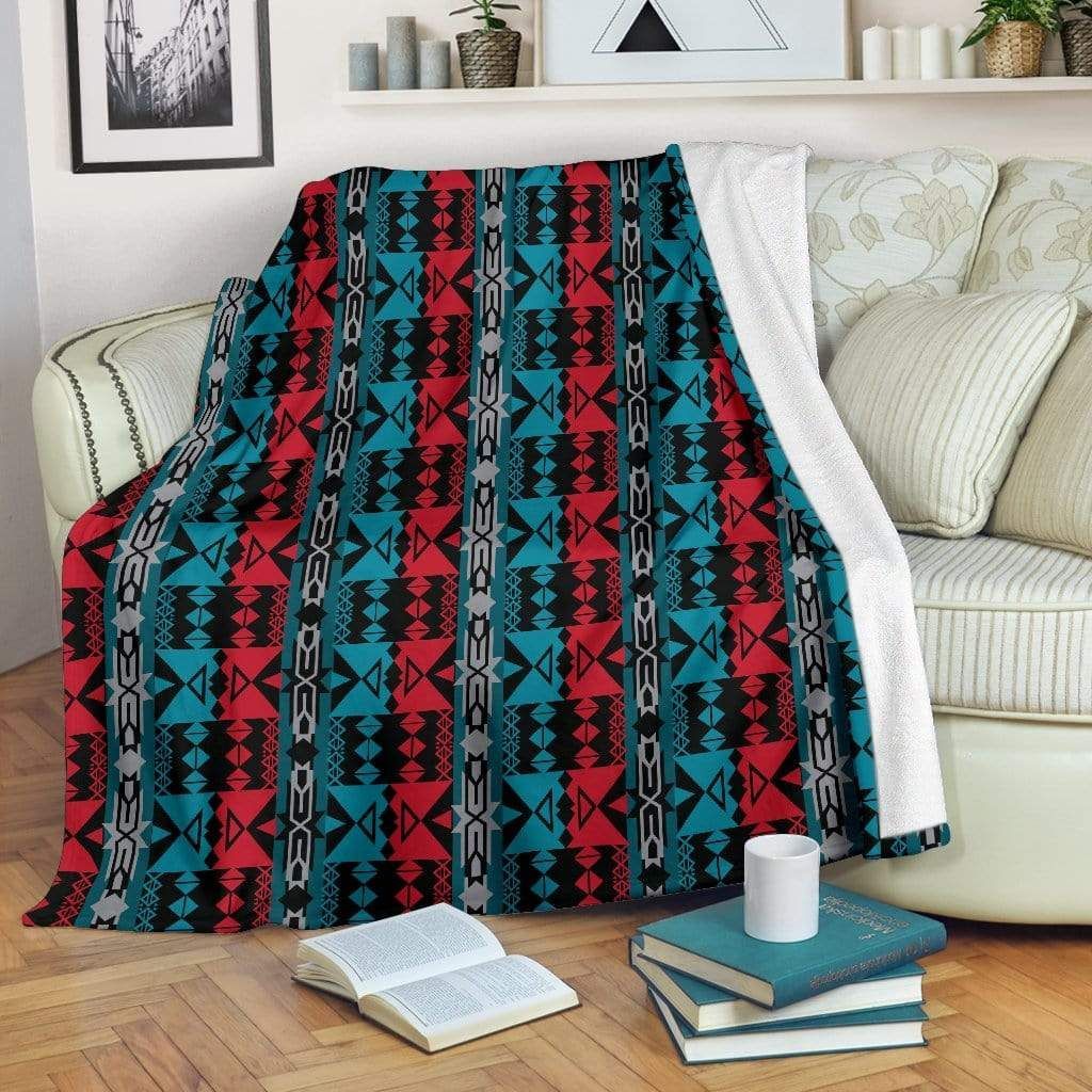 Native American Sherpa Fleece Blanket