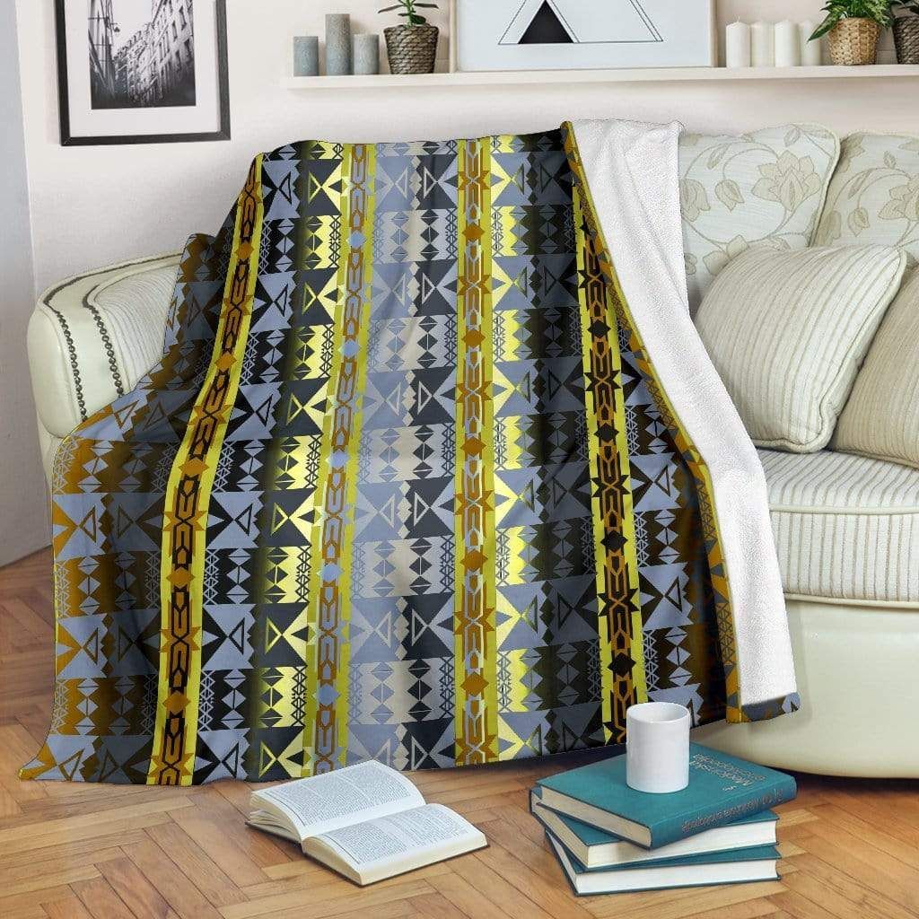 Native American Sherpa Fleece Blanket