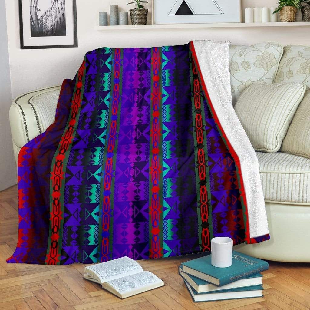 Native American Sherpa Fleece Blanket