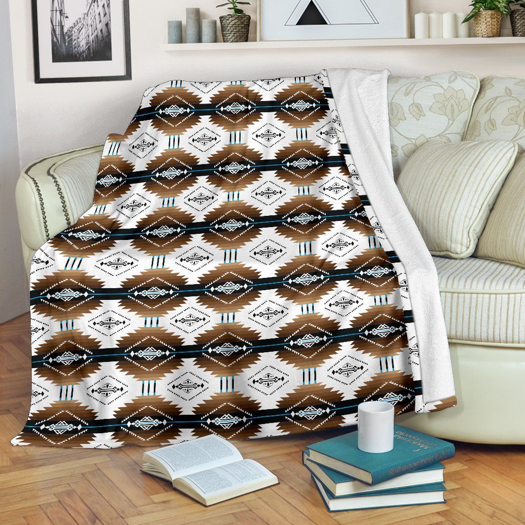 Native American Sherpa Fleece Blanket