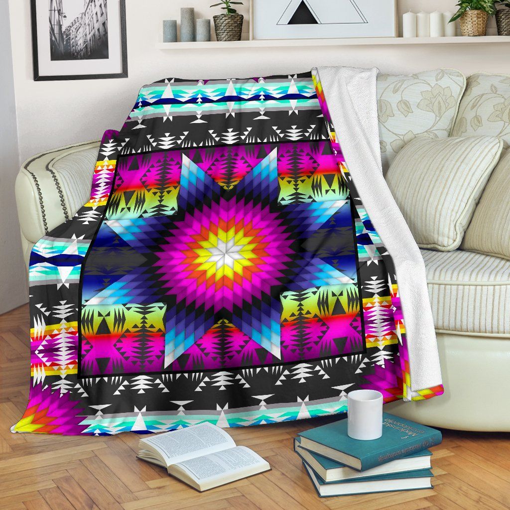 Native American Sherpa Fleece Blanket