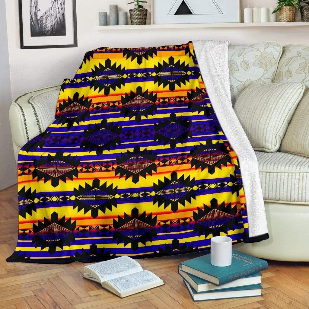 Native American Sherpa Fleece Blanket