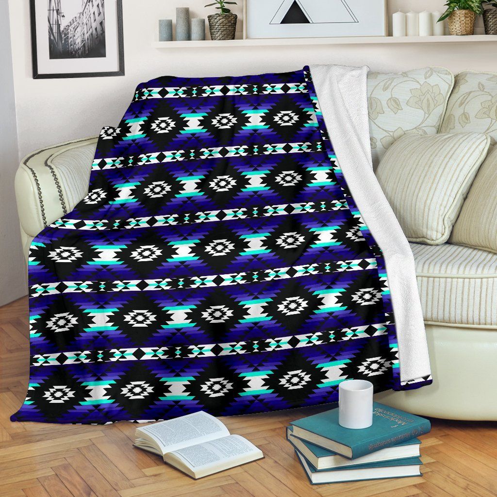 Native American Sherpa Fleece Blanket