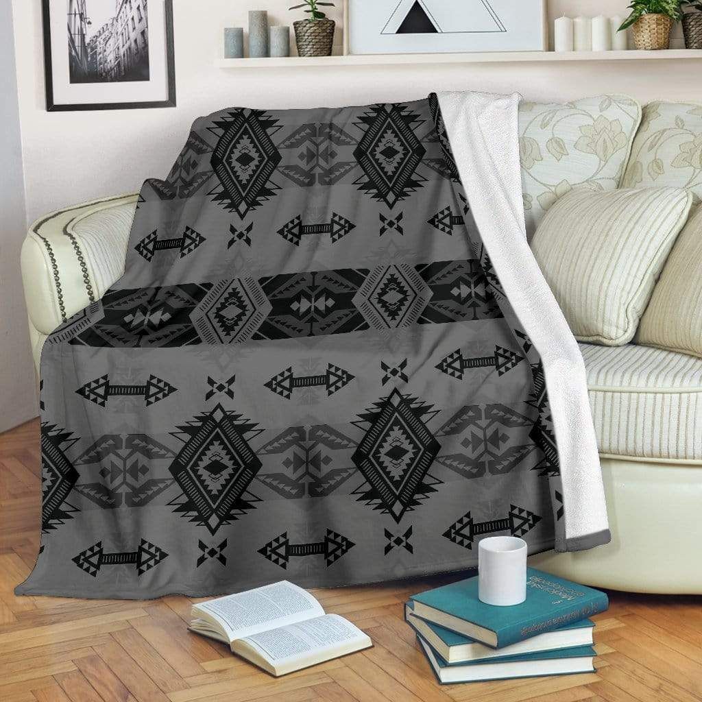 Native American Sherpa Fleece Blanket