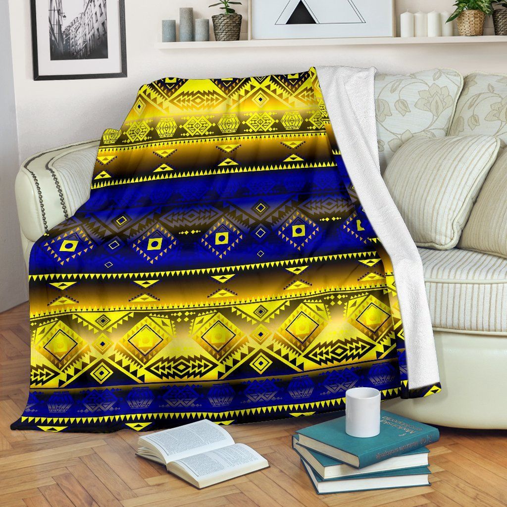 Native American Sherpa Fleece Blanket
