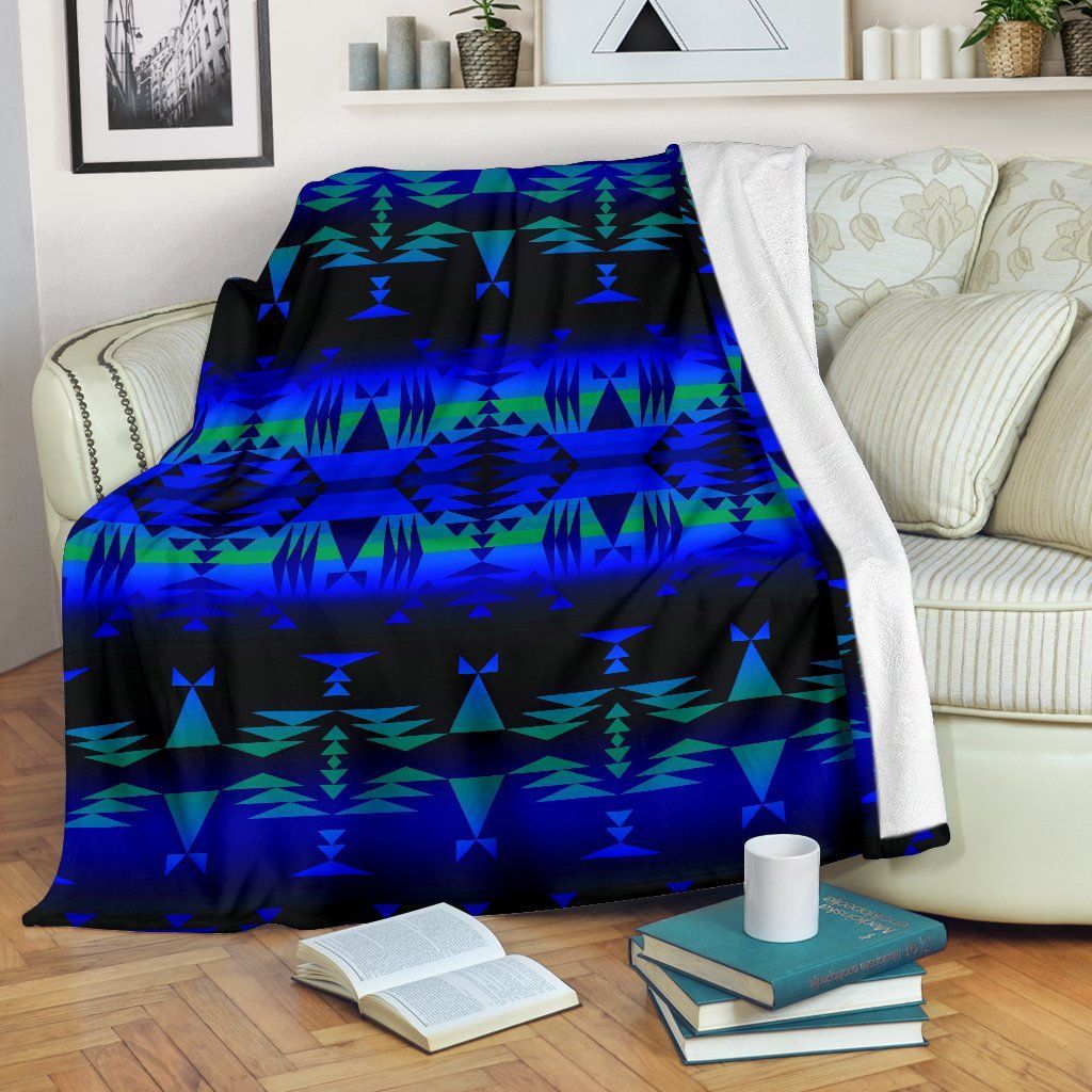 Native American Sherpa Fleece Blanket
