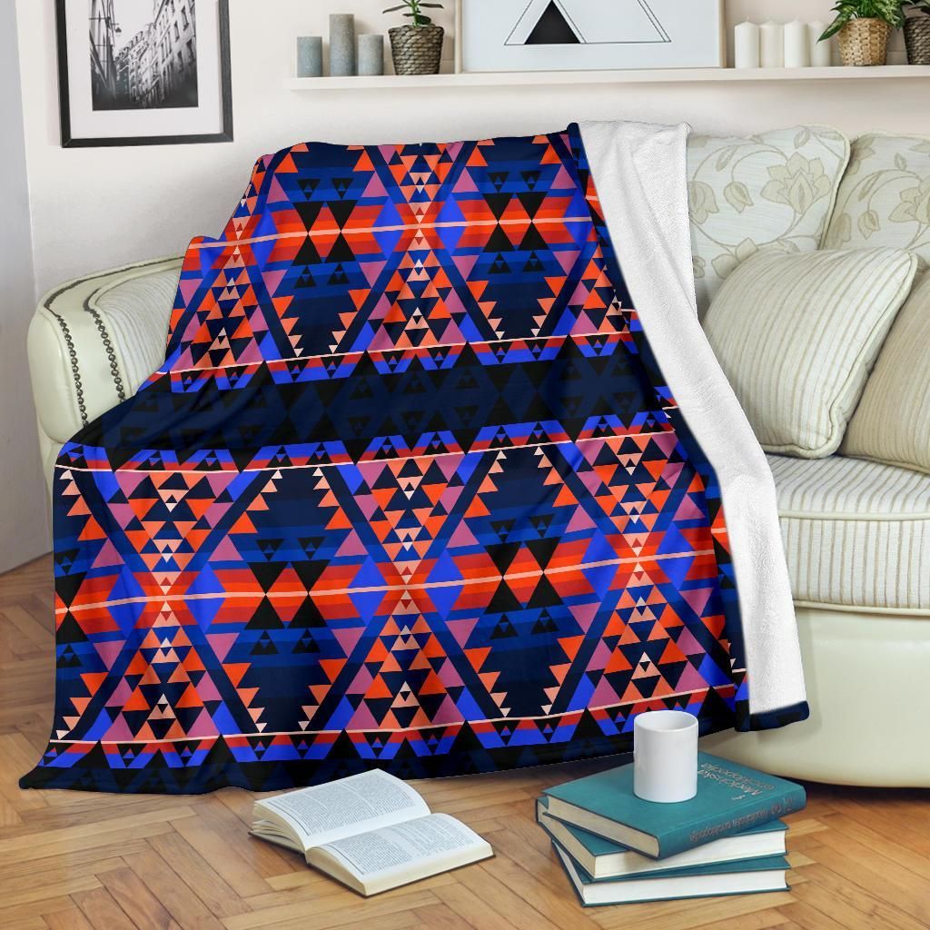 Native American Sherpa Fleece Blanket