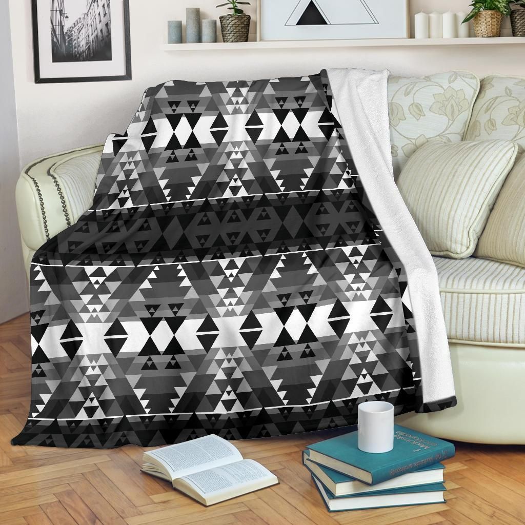 Native American Sherpa Fleece Blanket