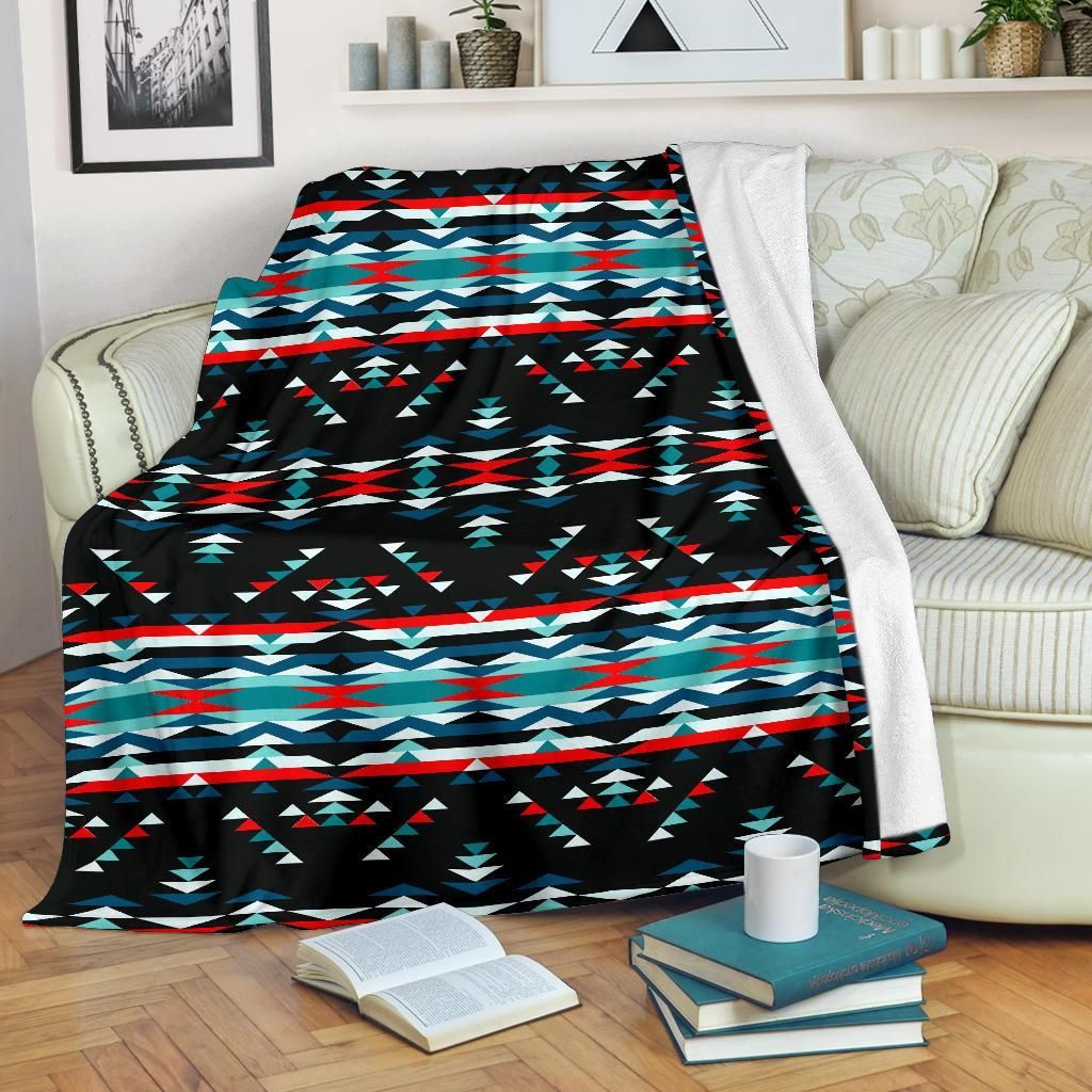 Native American Sherpa Fleece Blanket
